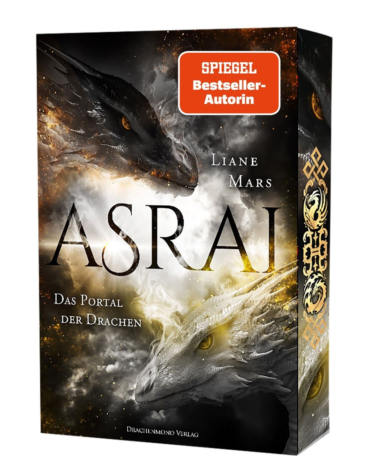 Asrai - Das Portal der Drachen / Liane Mars, Epischer Fantasy-Liebesroman trifft auf Drachen und Magie, Softcover mit Farbschnitt-Garantie