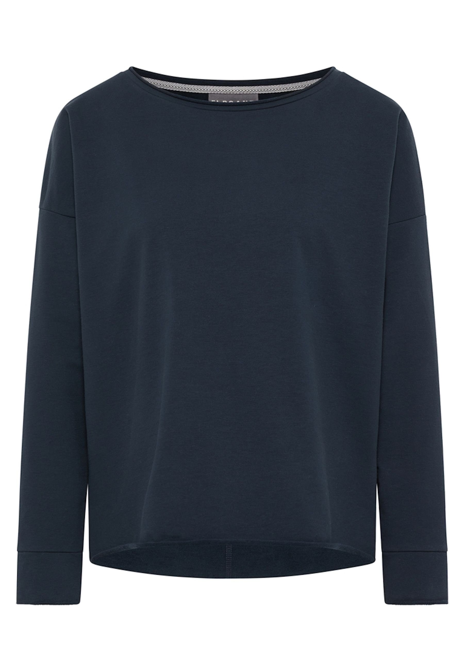 Elbsand Sweatshirt Sweatshirt Riane Pullover mit vertikalem Backprint (1-tlg) dunkelblau
