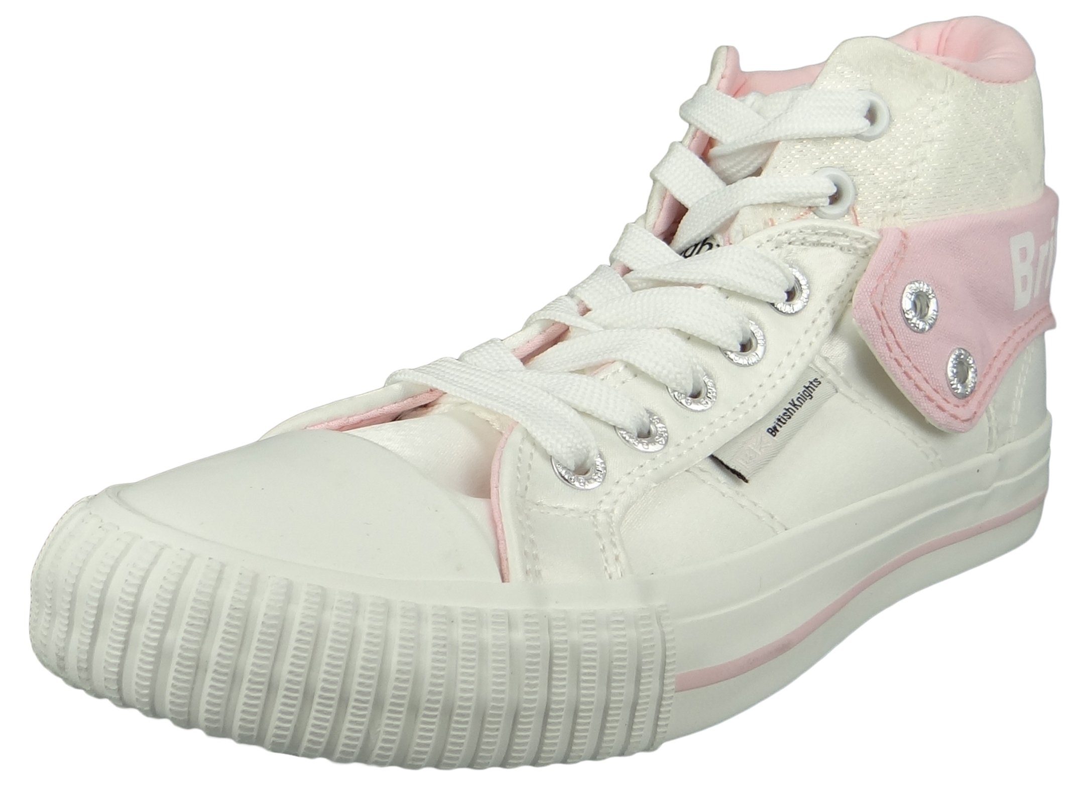 British Knights Pink White Flower B43-3709-02 Roco Sneaker