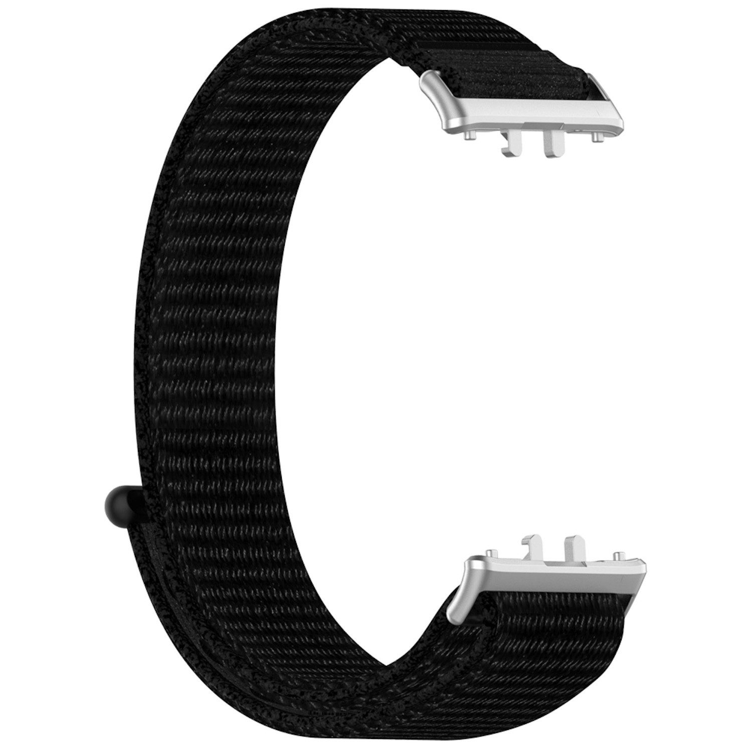 Wigento Smartwatch-Armband Für Samsung Galaxy Fit 3 gewebte Nylon Ersatz Arm Band Klettverschluss
