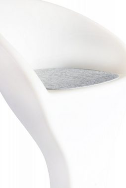 7even Sitzkissen Filz Auflage 35,5 x 39 cm für z.B., Barchair, Armchair, Sidechair u.v.mehr. Grau 4mm