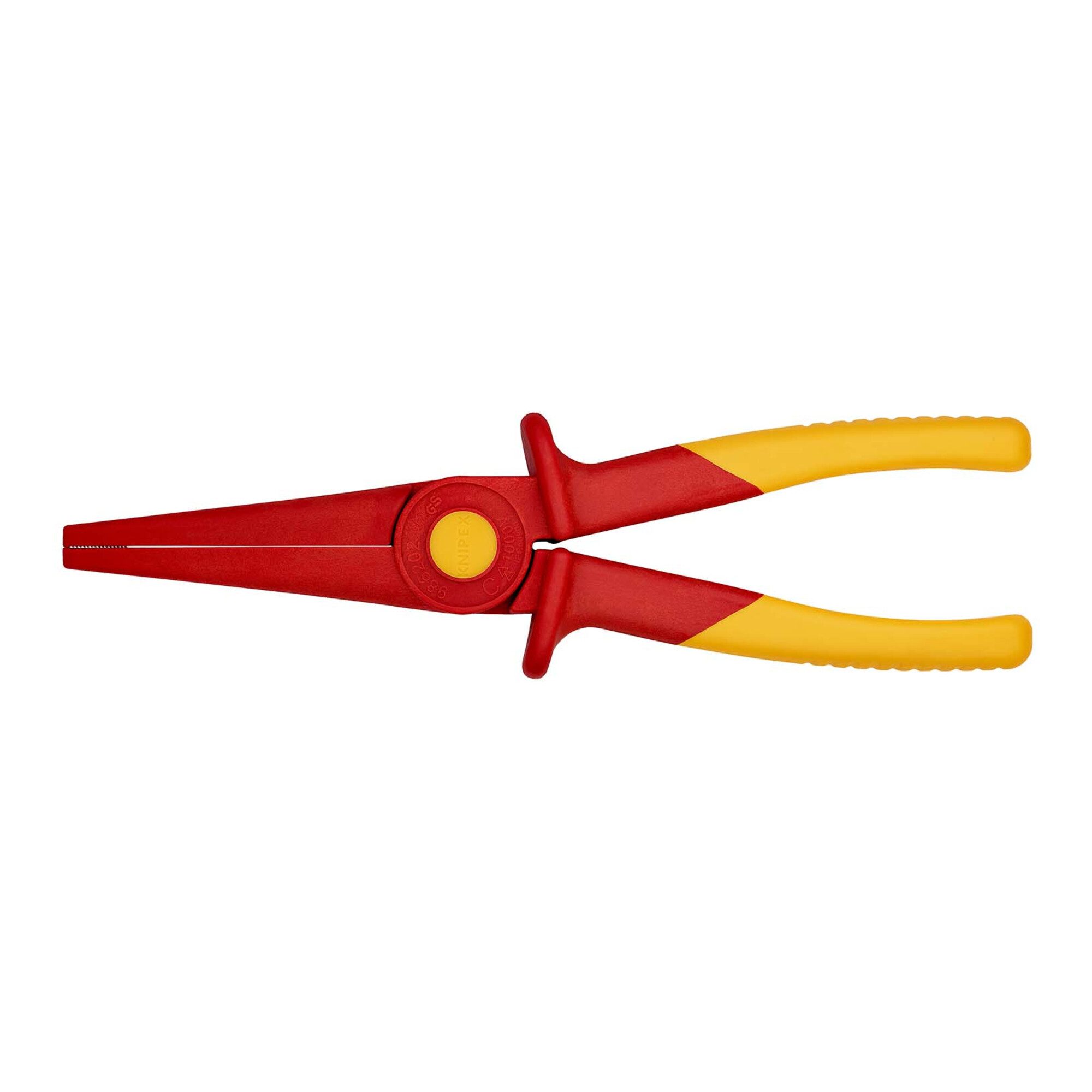 Knipex Blechschere KNIPEX 98 62 02 Flachrundzange aus Kunststoff isolierend mit