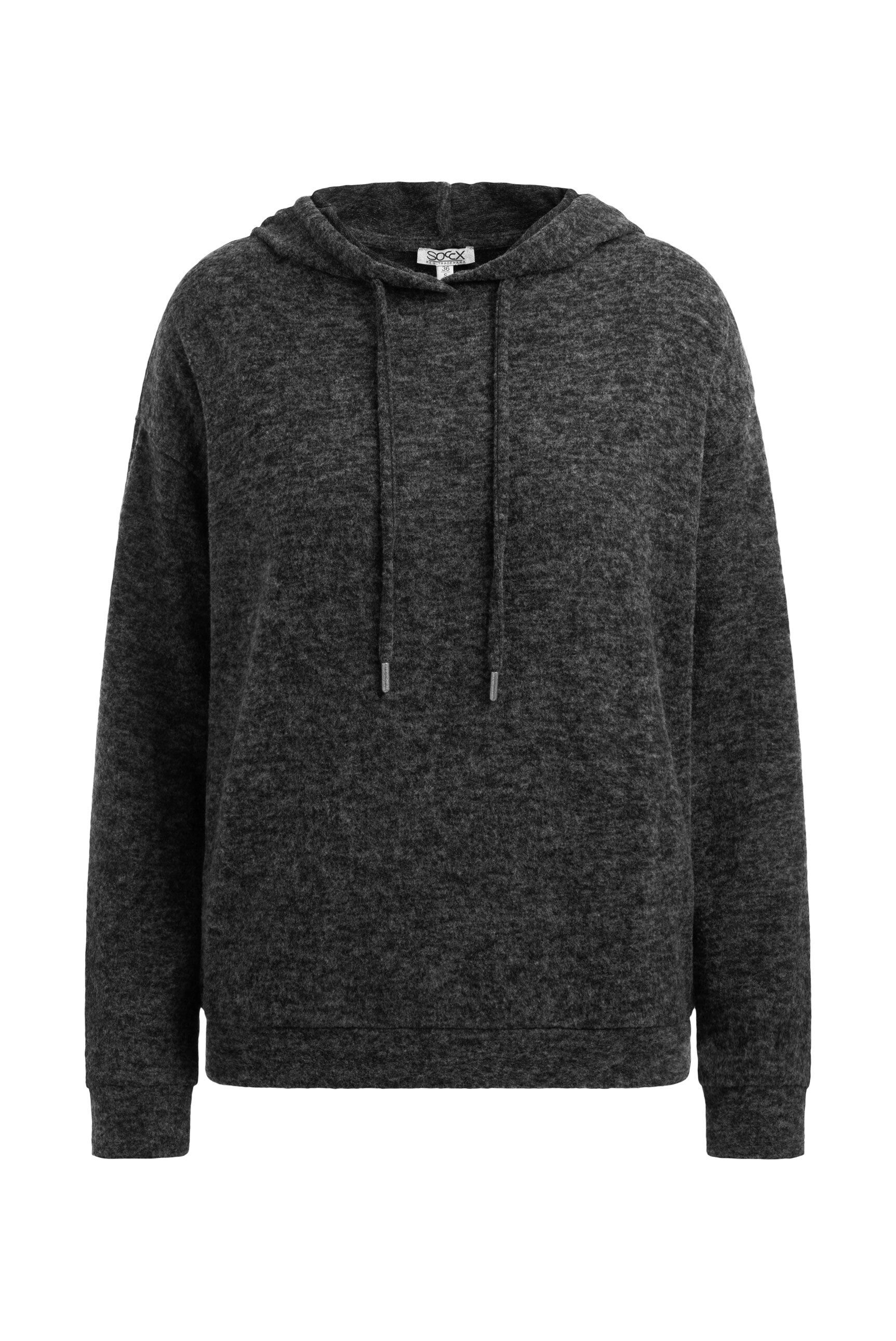 SOCCX Kapuzenpullover aus Flauschstrick