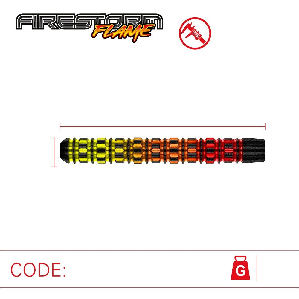 Winmau Dartpfeil Steeldart Winmau Firestorm Flame 1504 - Darts.