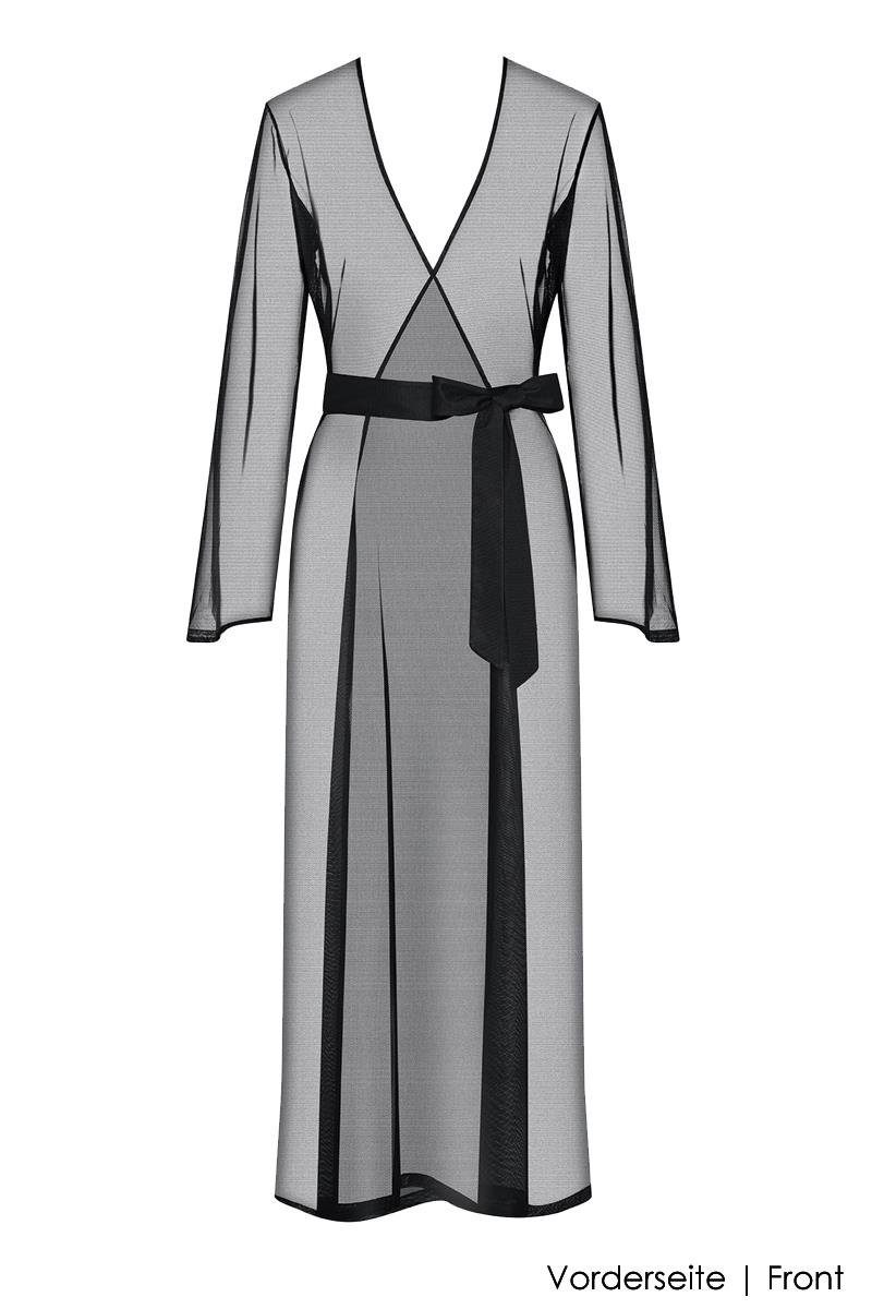 schwarz Madame Close Kimono - Negligé durchsichtig Reve langer Maison Maison Close