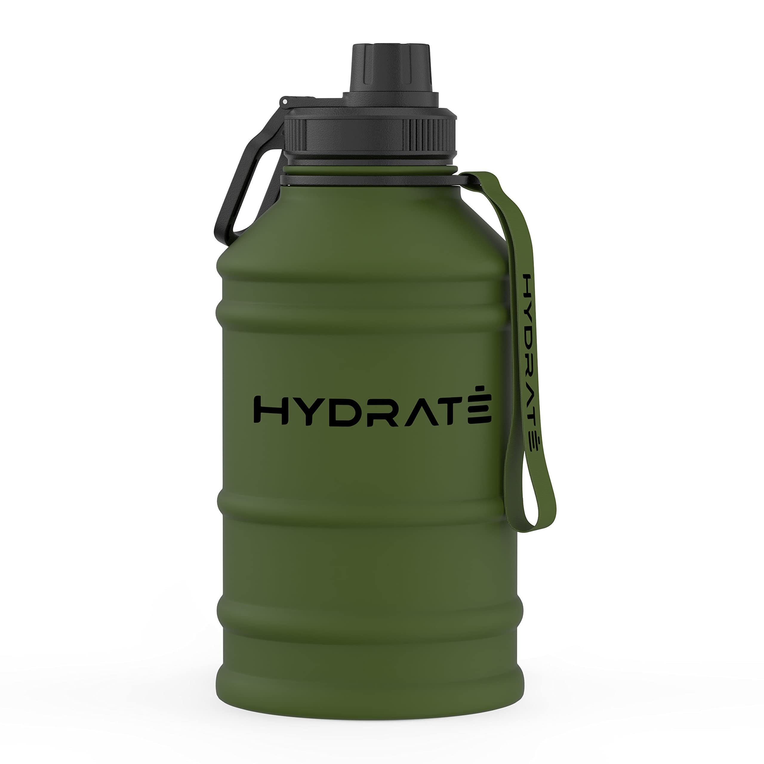 Hydrate Bottles Edelstahl Trinkflasche, Schwarz 2.2l Carbon
