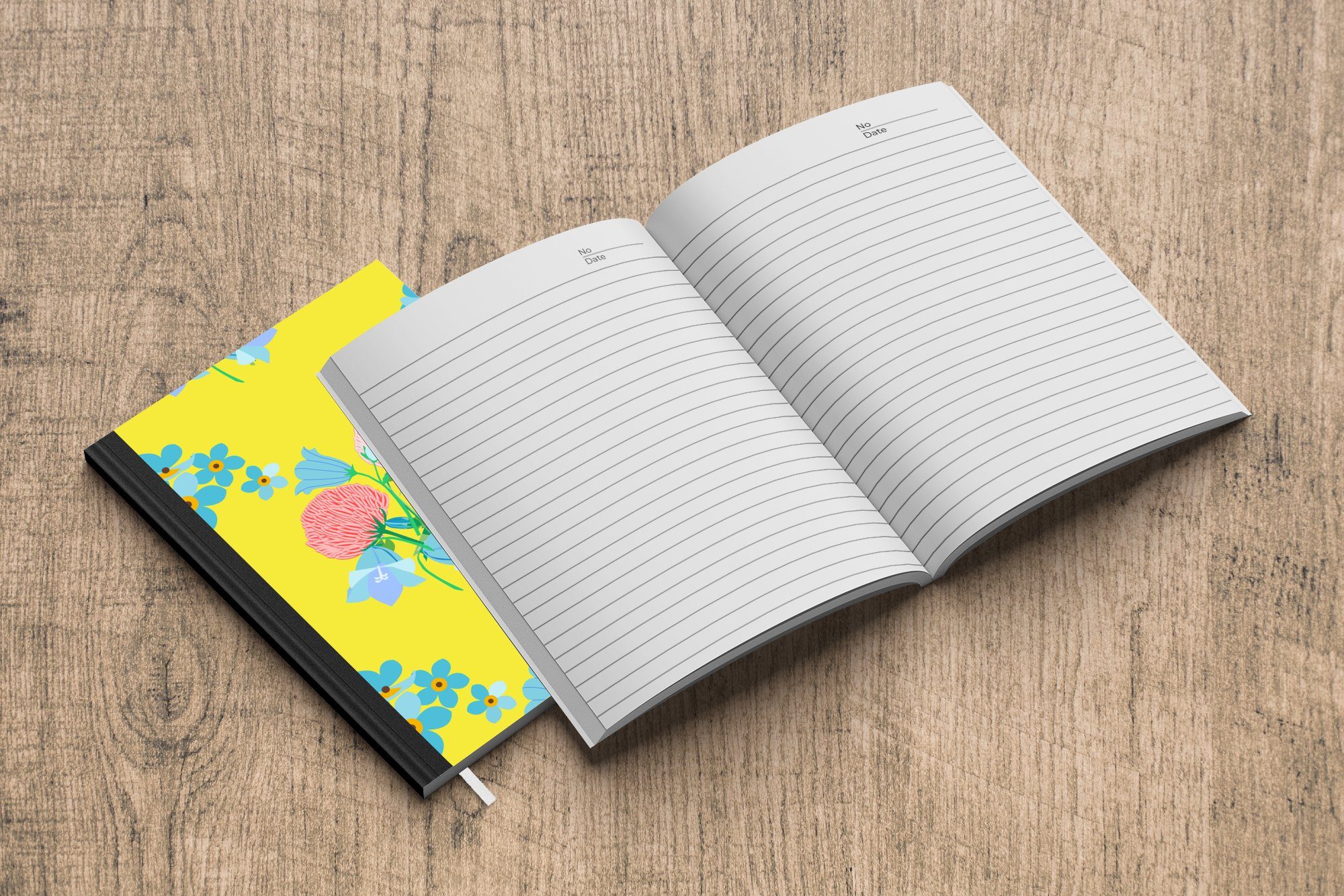 MuchoWow Notizbuch Haushaltsbuch Tagebuch, Journal, - Merkzettel, Notizheft, Blumen Seiten, - Muster, Frühling Blumenstrauß A5, 98 