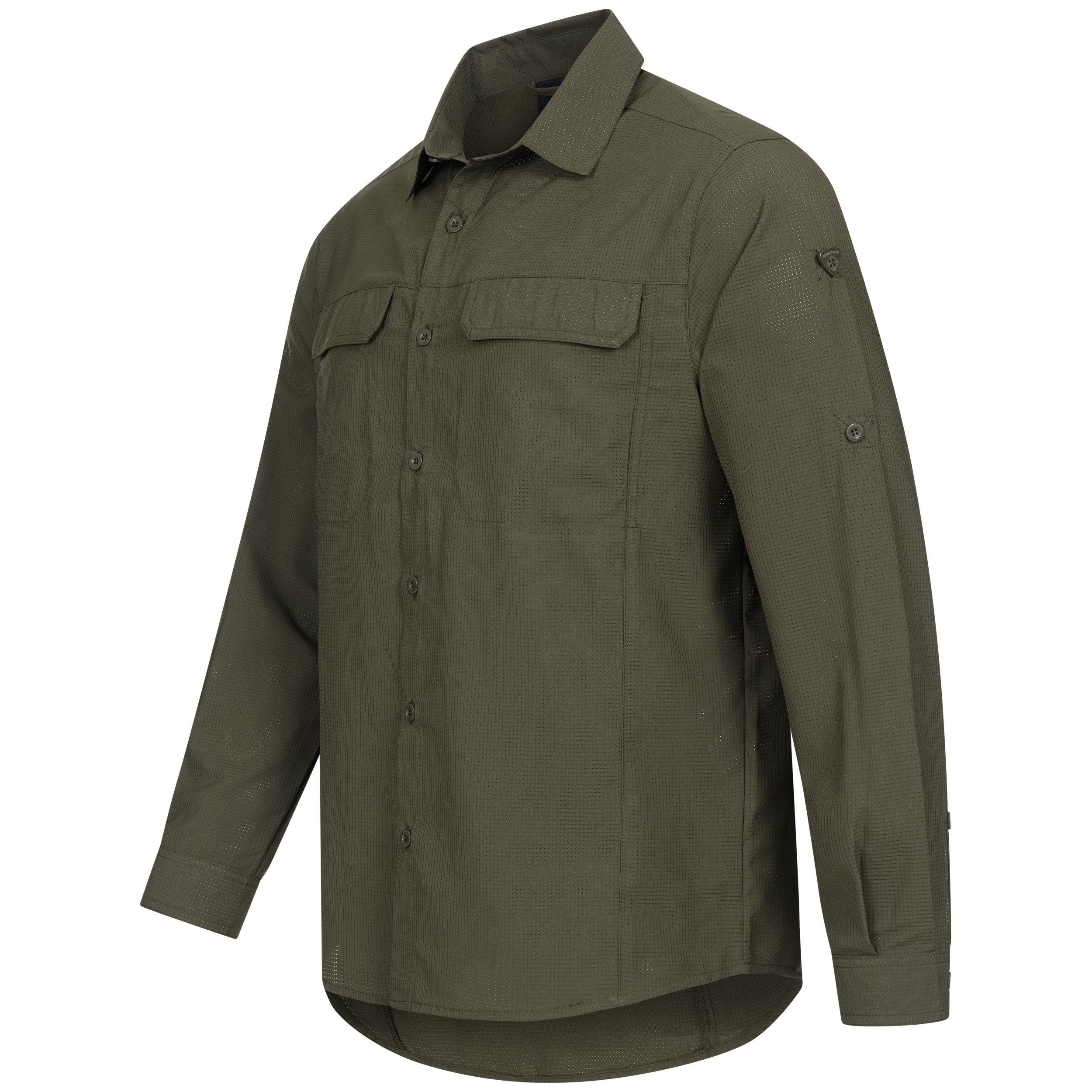 Höhenhorn Funktionshemd Matreier Herren Hemd Langarm Funktionshemd Atmungsaktiv für Männer Button-Down-Hemd, Outdoor, Angelhemd