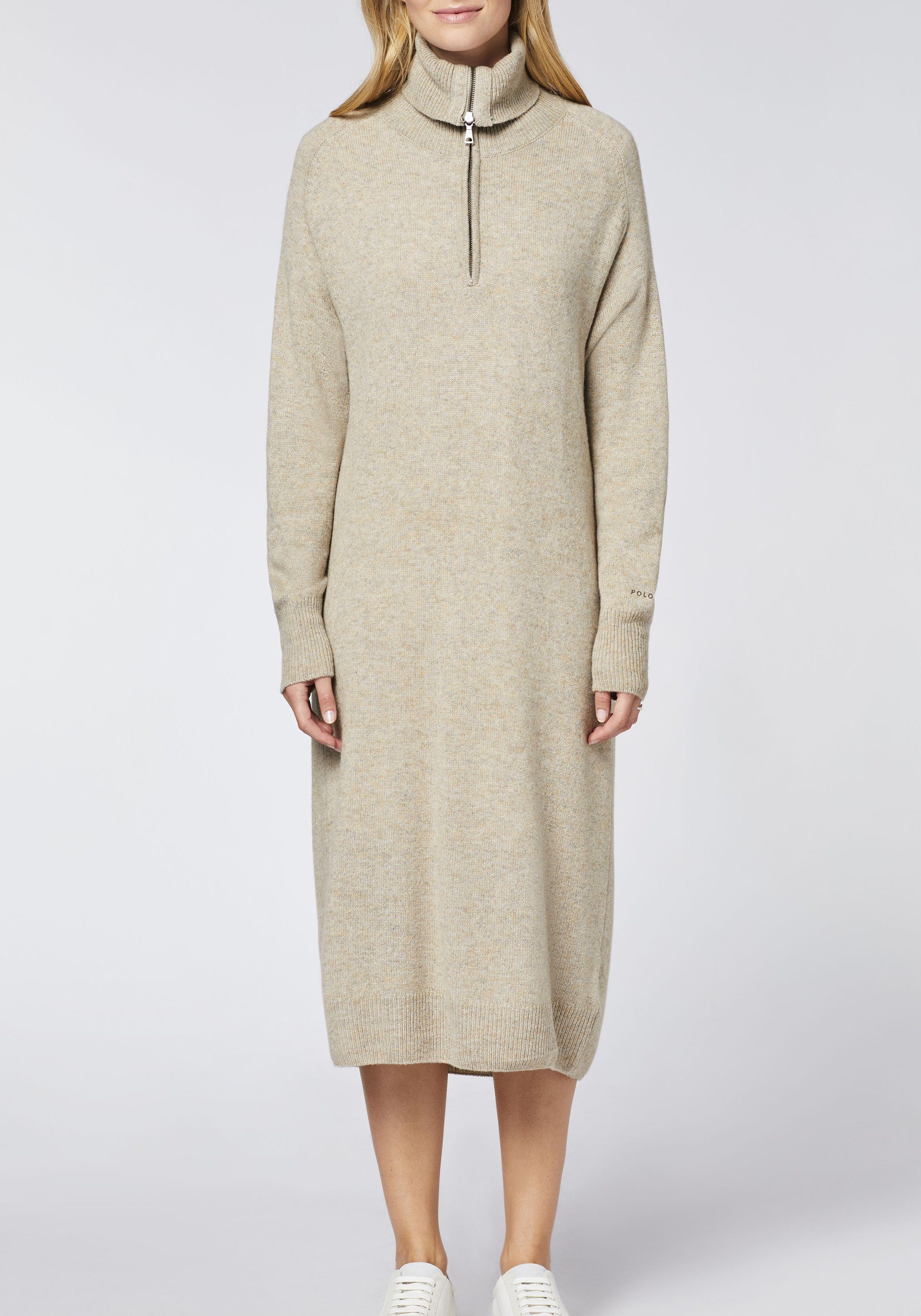 Polo Sylt Strickkleid mit Rollkragen und Zipper