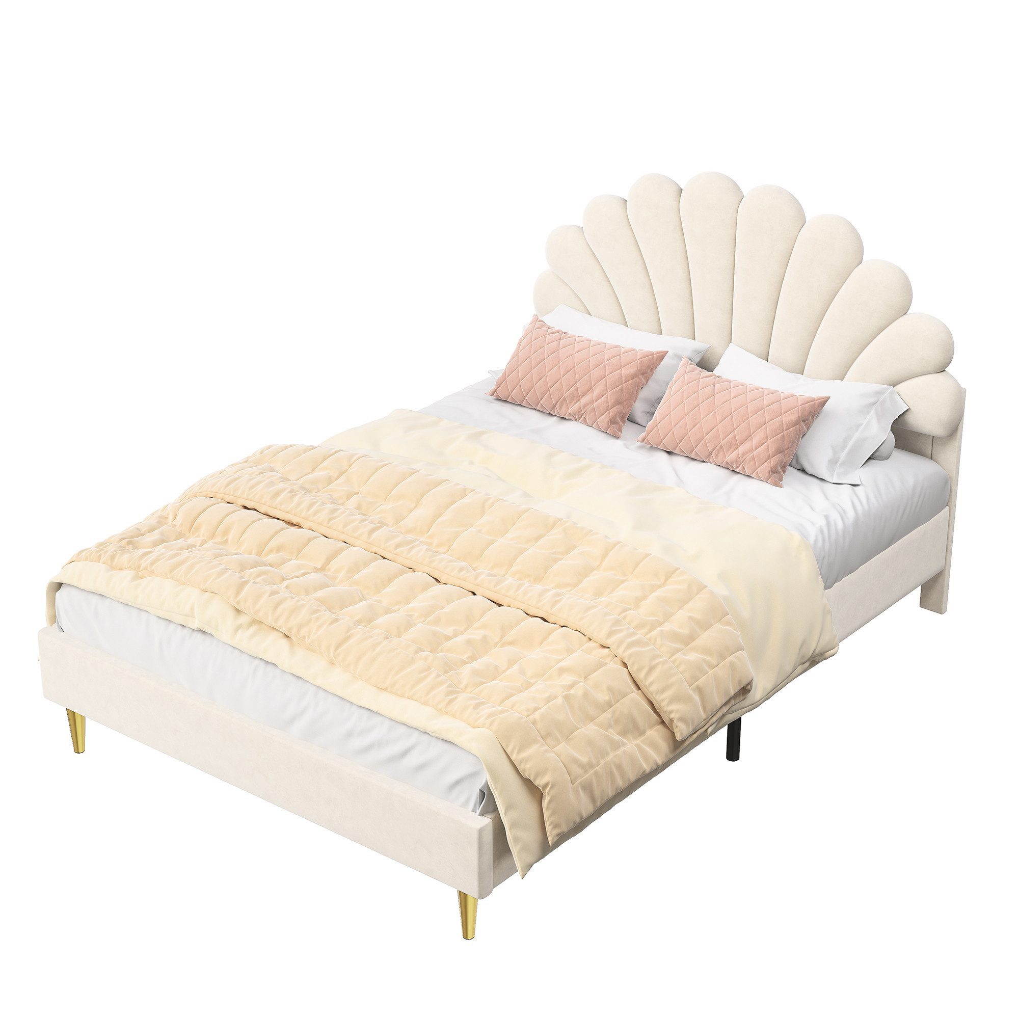 SEEZSSA Polsterbett Kinderbett Jugendbett (140x200cm Bett Doppelbett mit Bl günstig online kaufen