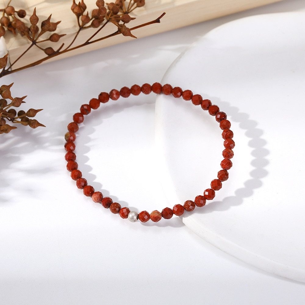 Kim Johanson Armband Naturstein Perlenarmband (1-tlg), mit 925 Sterling Silberperle
