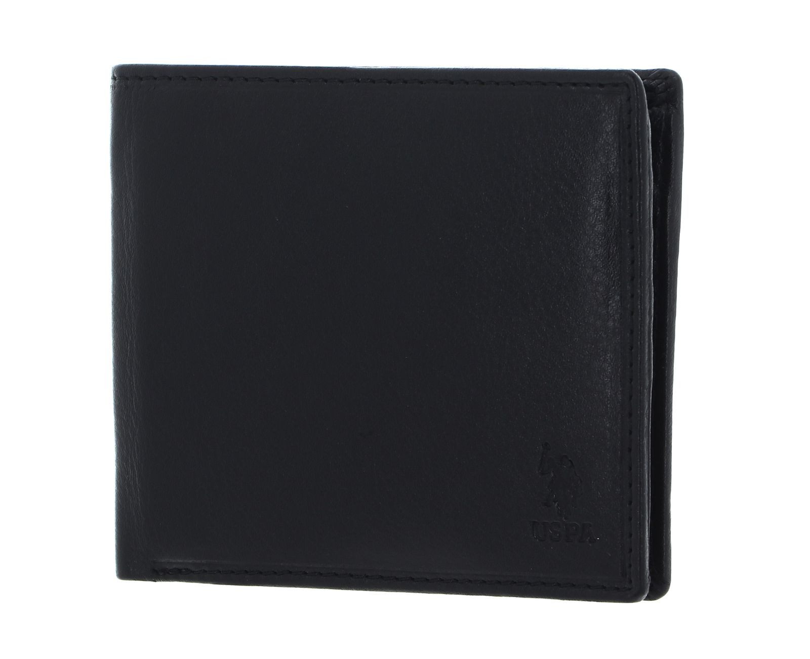 U.S. Polo Assn. Geldbörse Horiz Wallet Leather, aus echtem Leder mit RFID-Blocker Schutz