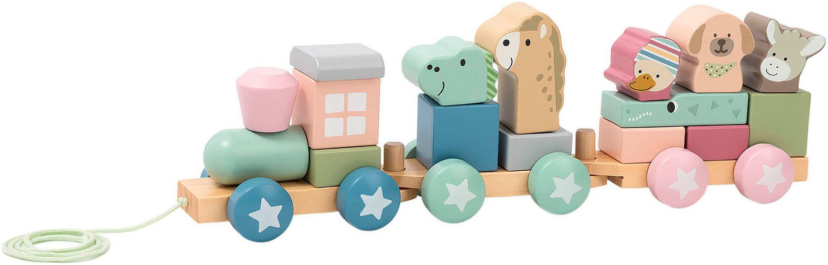 Sterntaler® Steckspielzeug Eisenbahn Holz, FSC® - schützt Wald