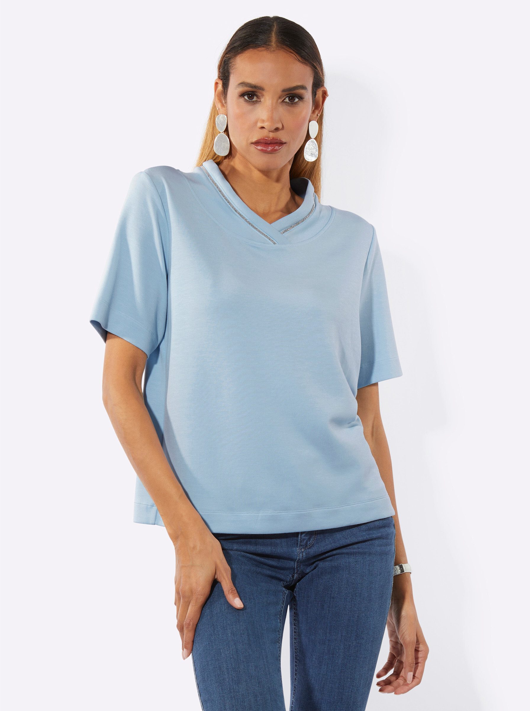 creation L Sweater Modal-Mix-Sweatshirt Kurzarm
