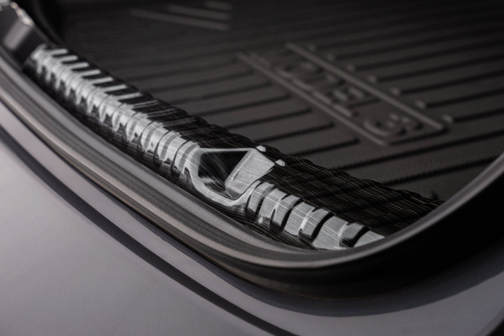 Shop4EV Ladekantenschutz Schutzblenden Kofferraum das carbon-optik Tesla für 3 Model