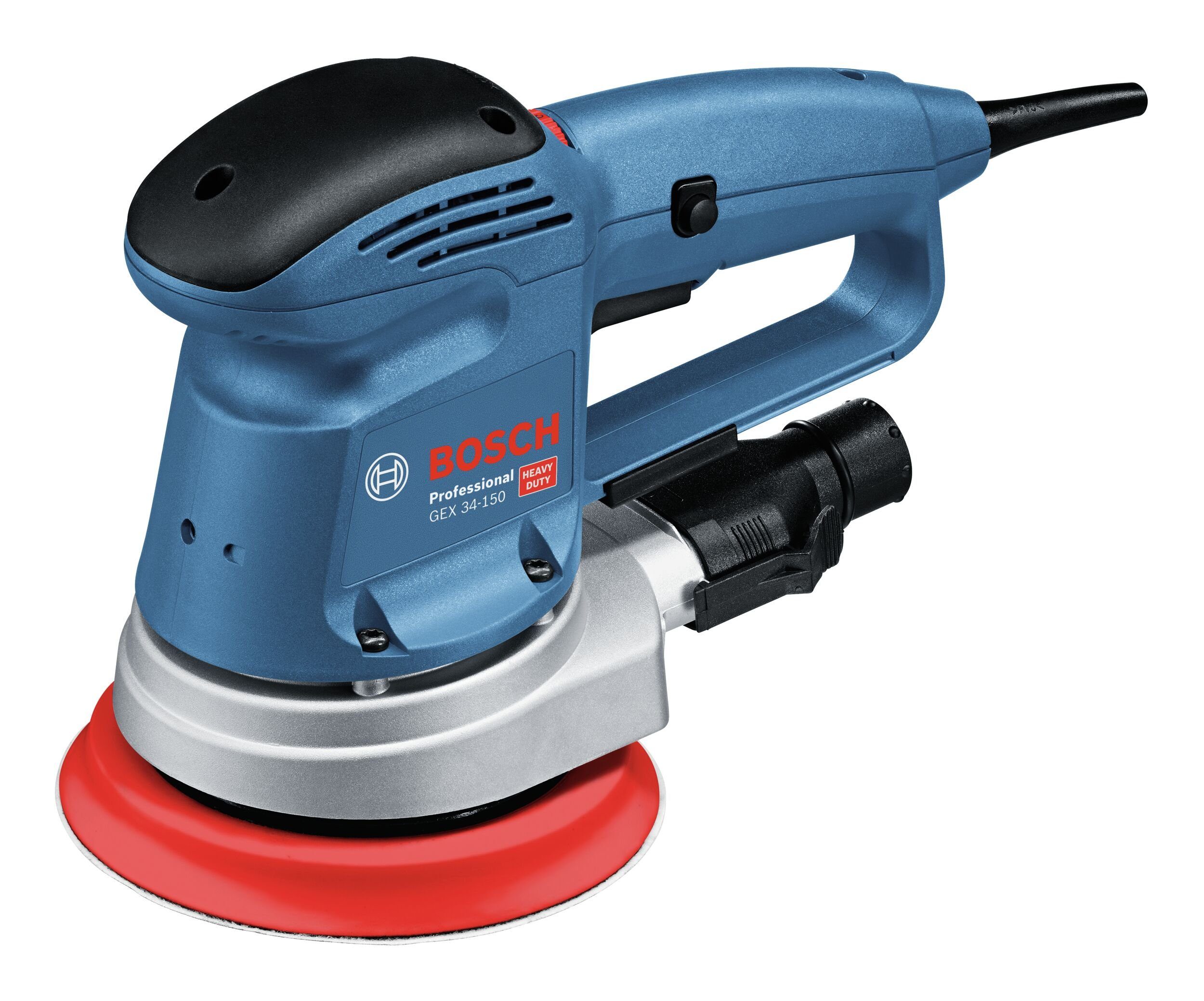 Bosch Professional Exzenterschleifer GEX 34-150, max. 12000 U/min, 24000 U/min, Mit Zubehör-Set - im Karton
