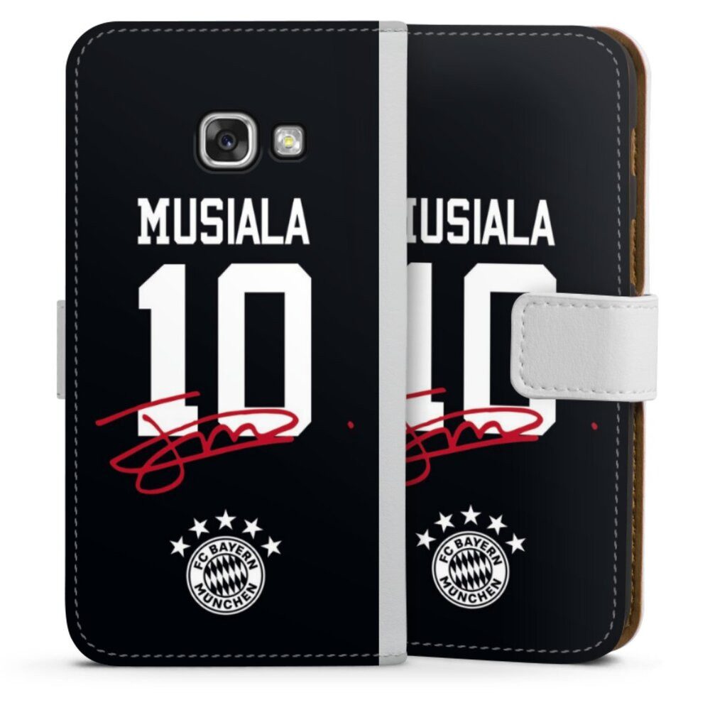 DeinDesign Handyhülle FC Bayern München Jamal Musiala FCB Musiala 10, Samsung Galaxy A3 (2017) Hülle Handy Flip Case Wallet Cover
