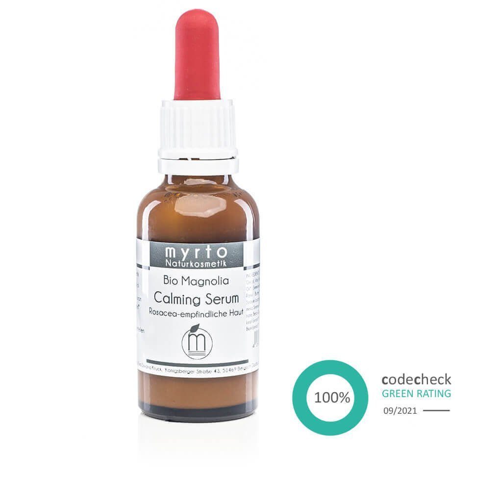 myrto Naturkosmetik empfindlicher bei (grüner 100% Serum Magnolia EMPFEHLENSWERT Bio – & bei Bestbewertung Ring) Codecheck: Calming Gesichtsserum Rosacea, Haut