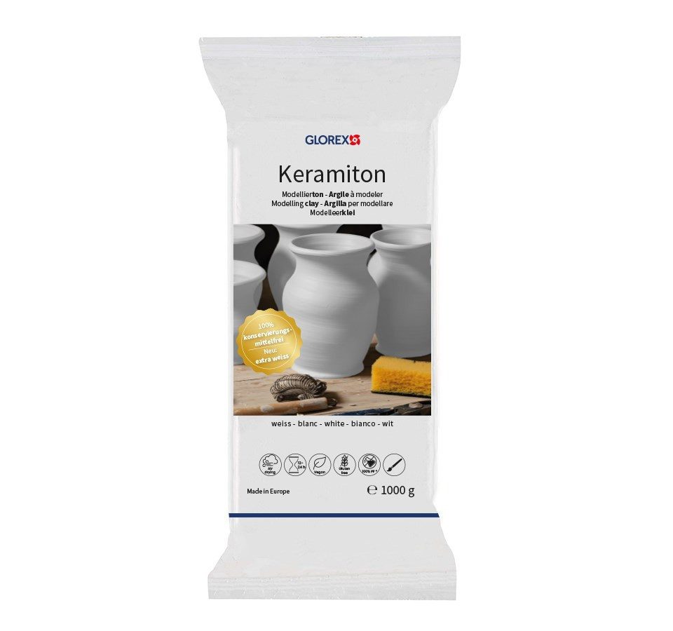 Glorex Bastelnaturmaterial Glorex Keramiton weiß 1000 g
