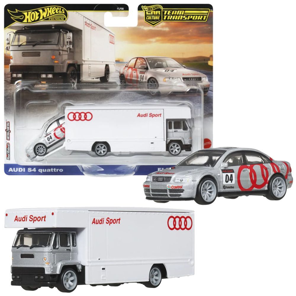 Hot Wheels Spielzeug-Rennwagen Audi S4 Quattro + Fleet Flyer Hot Wheels Tea günstig online kaufen
