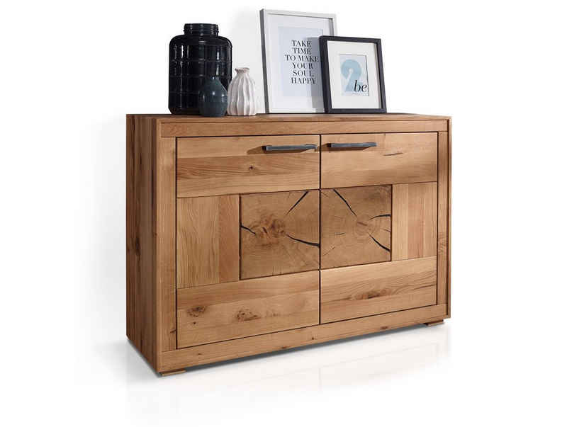 Moebel-Eins Kommode, WINSTON II Sideboard, Material Massivholz, Wildeiche geölt