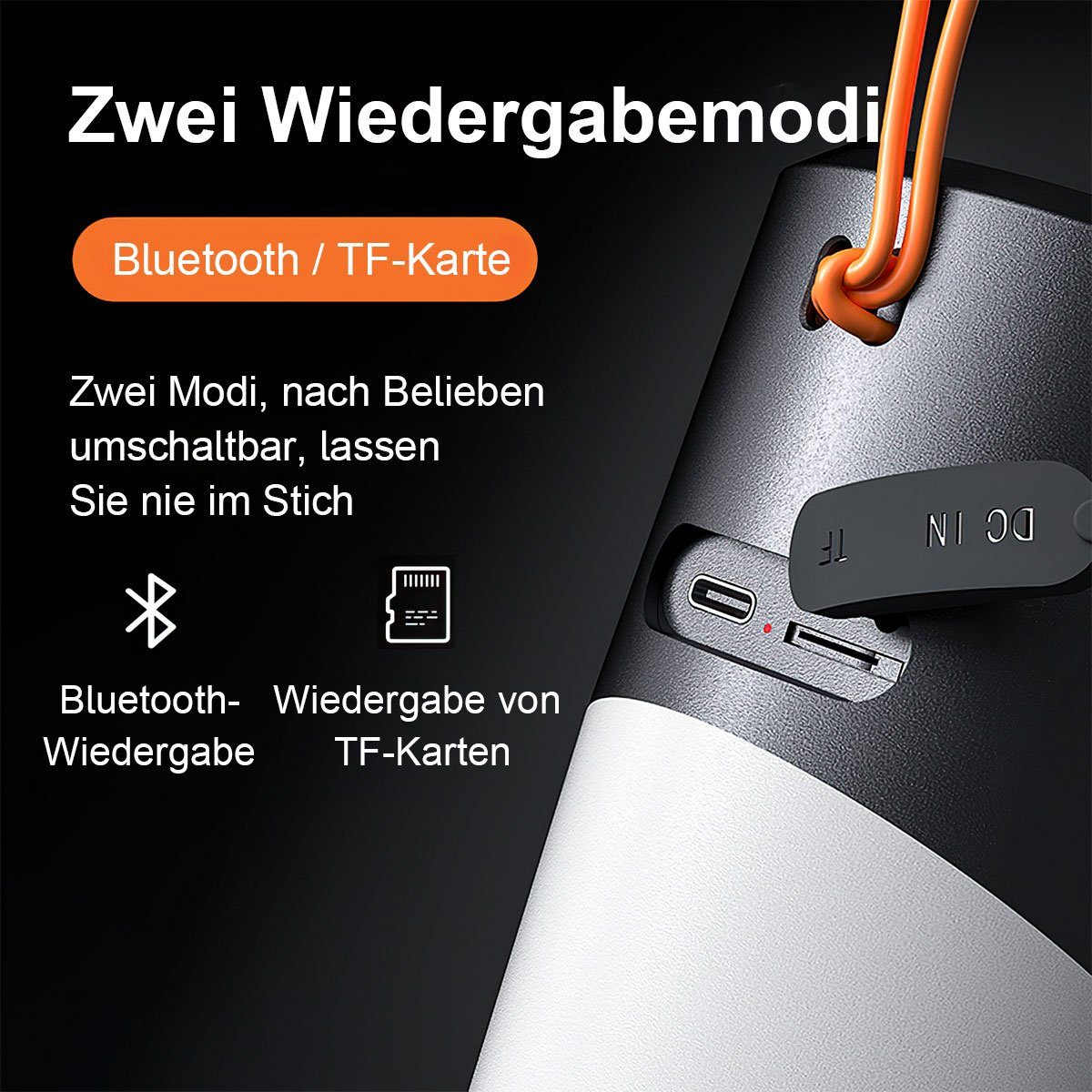 Lautsprecher Nachtlicht,IPX4 Bluetooth 5.3, 5W Welikera RGB Bluetooth-Lautsprecher mit wasserdicht,