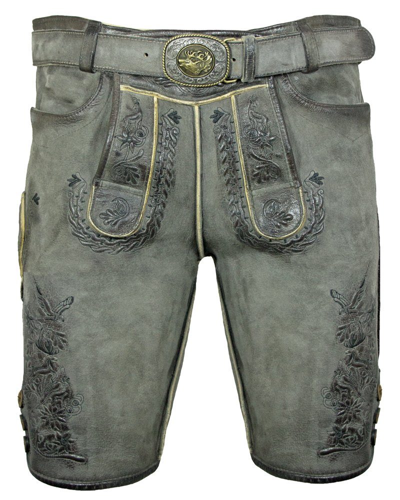Trachtenlederhose MADDOX Kurze Trachten Lederhose 'Engelbert' mit Gü