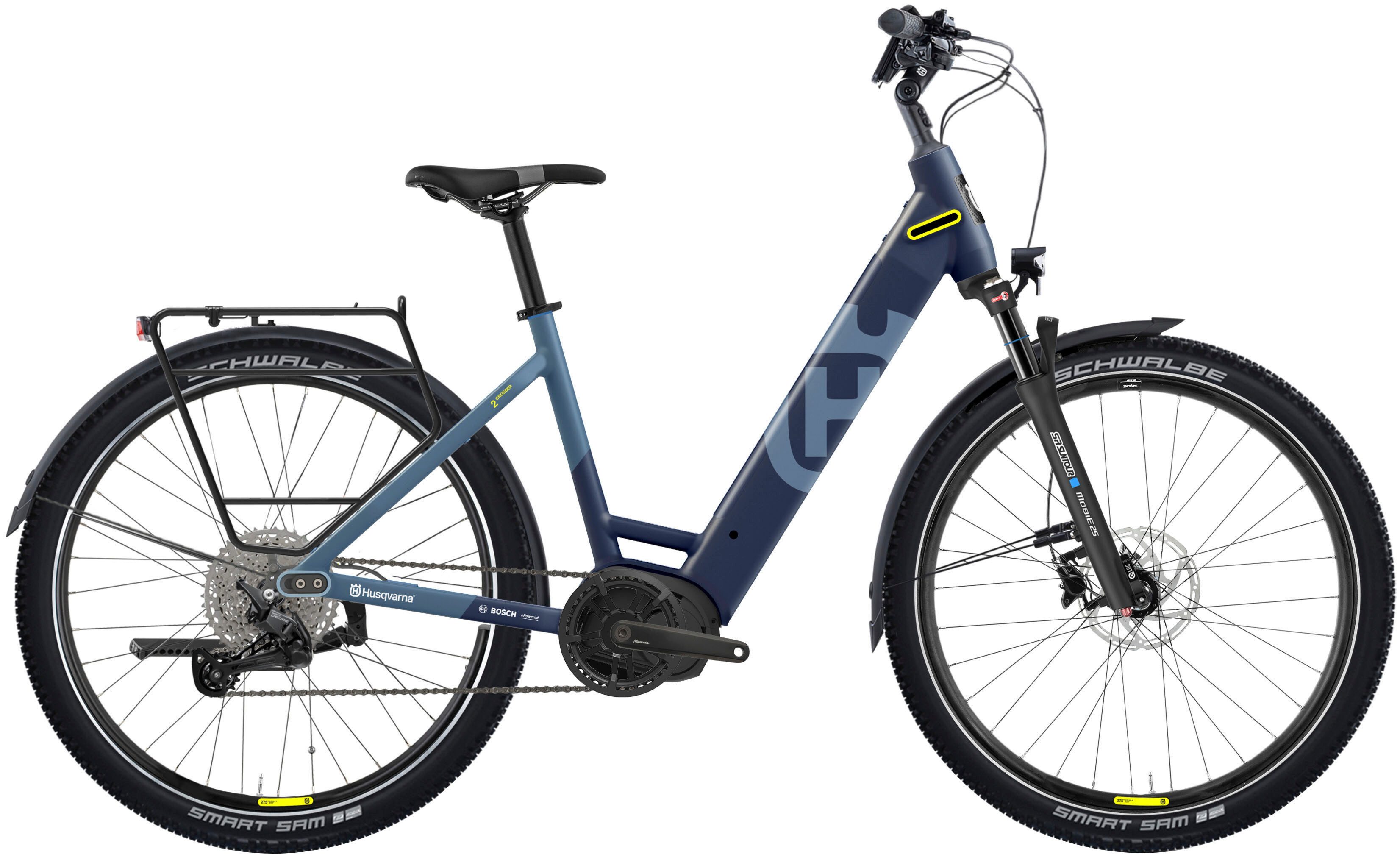 Husqvarna E-BICYCLES E-Bike E-Trekkingbike Crosser 2, 11 Gang Shimano Deore RD-M5100 Schaltwerk, Kettenschaltung, Mittelmotor, 625 Wh Akku, Pedelec, Elektrofahrrad für Herren, Trekkingrad, Bluetooth