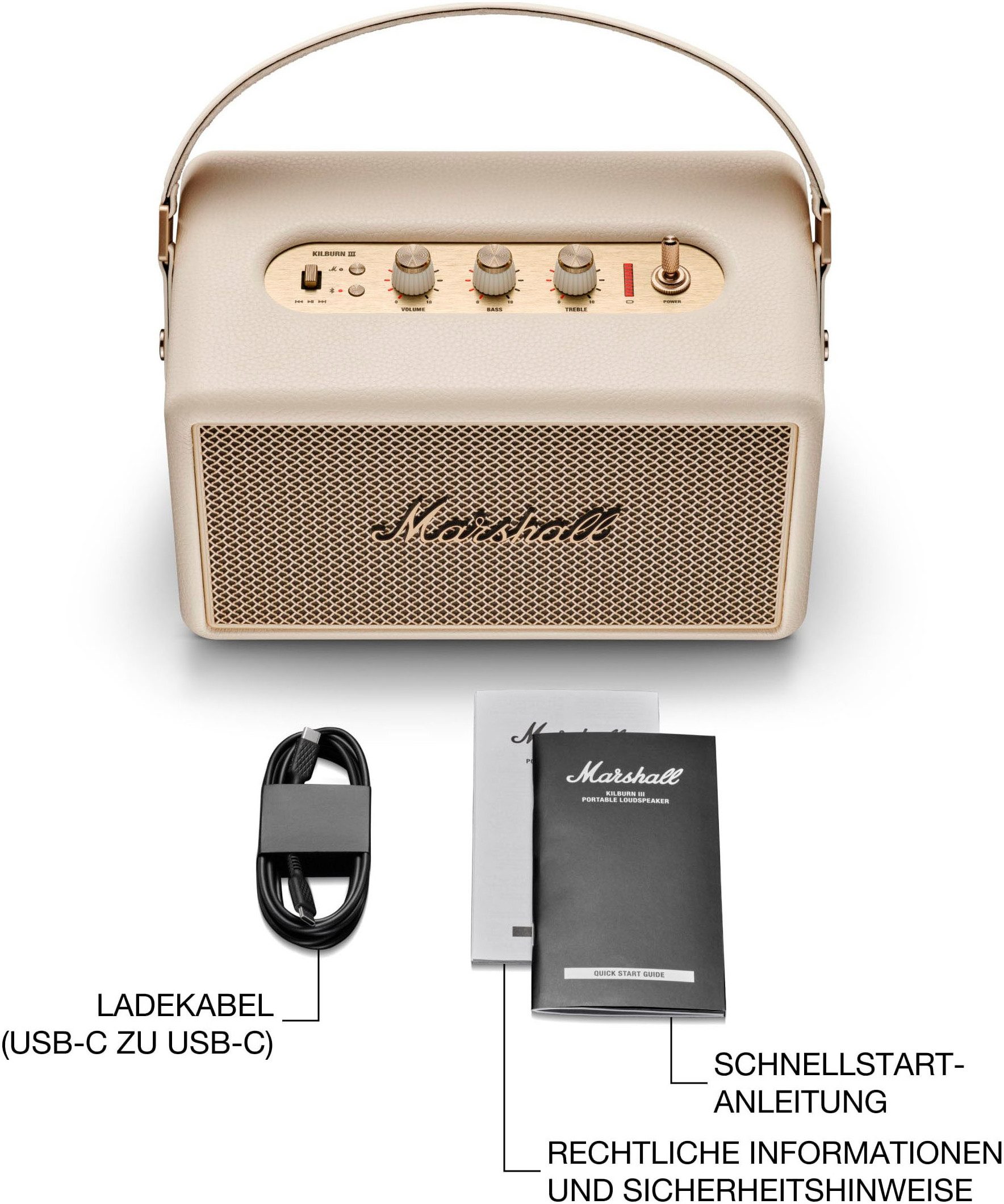 Marshall Kilburn III Portable-Lautsprecher 2.1 (Bluetooth, 50 W)