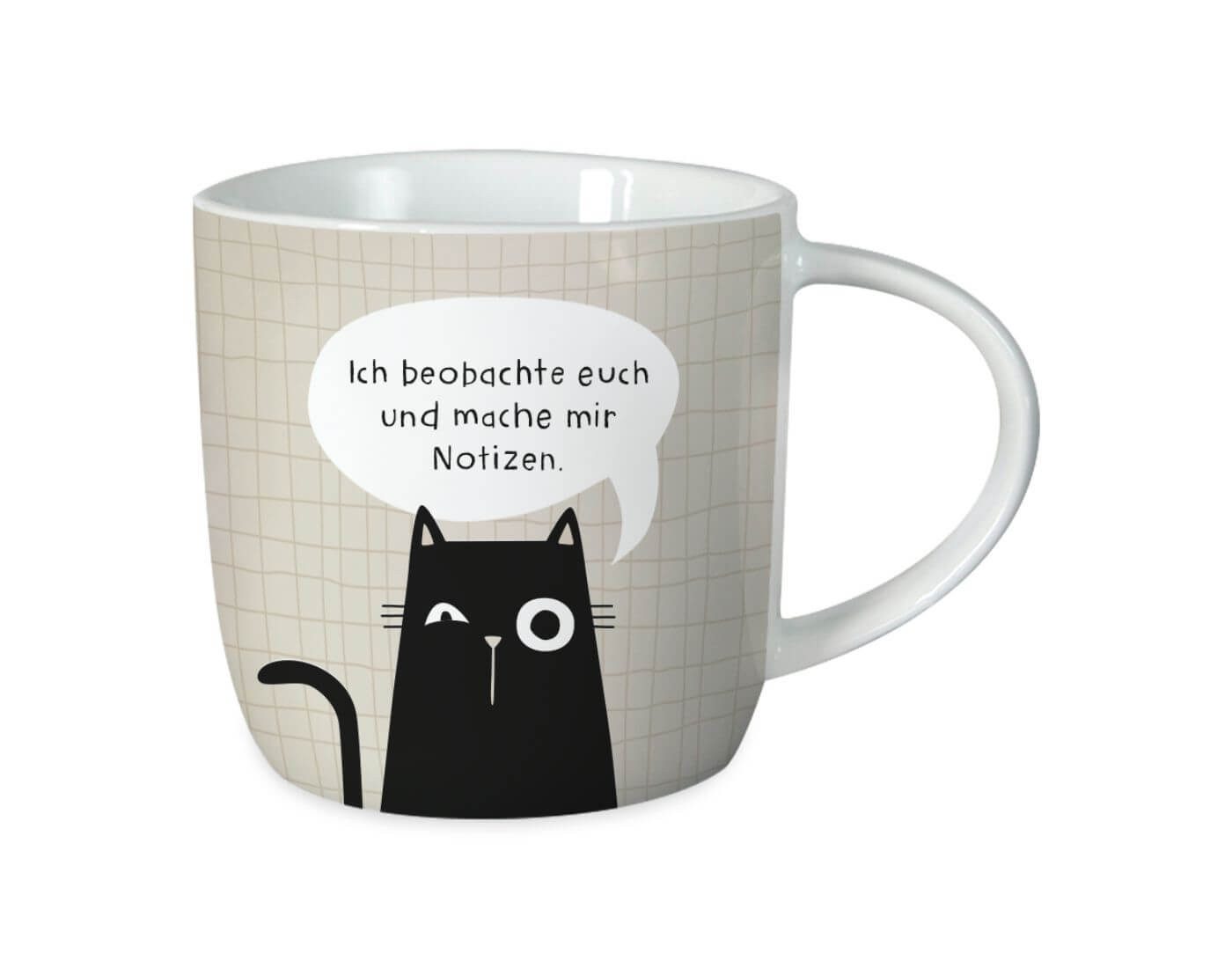 Grafik Werkstatt Tasse Tasse Gute Laune Ich beobachte euch