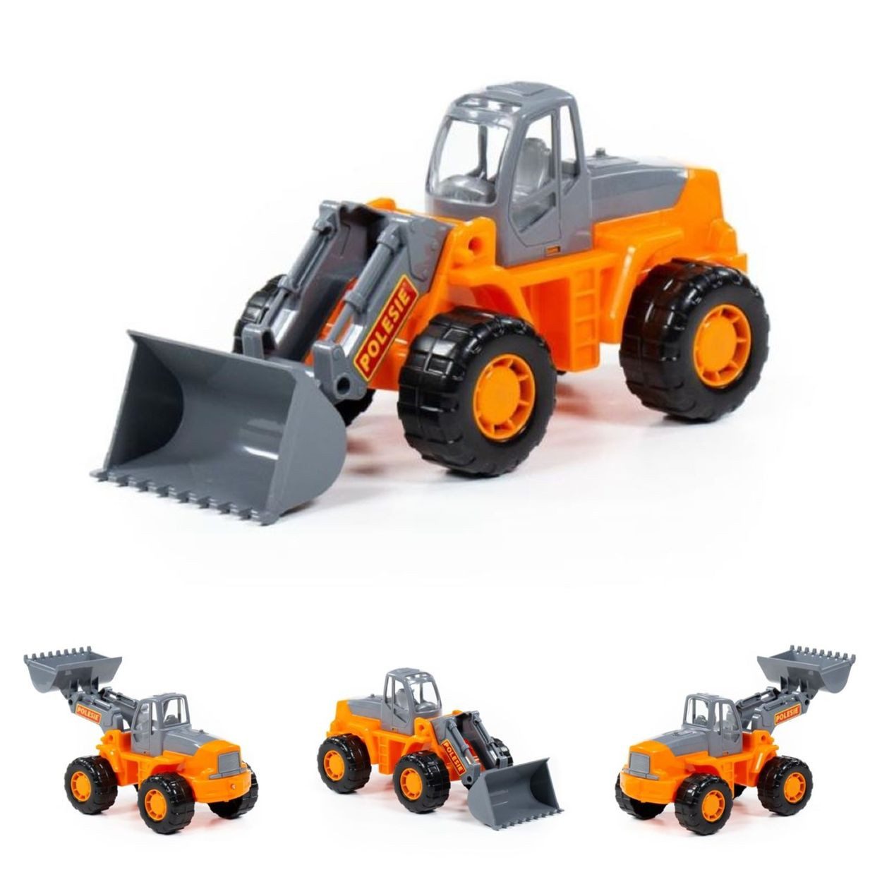 Polesie Spielzeug-Auto Spielzeug Traktor Radlader 36940, Frontlader, beweglicher Arm, Trecker