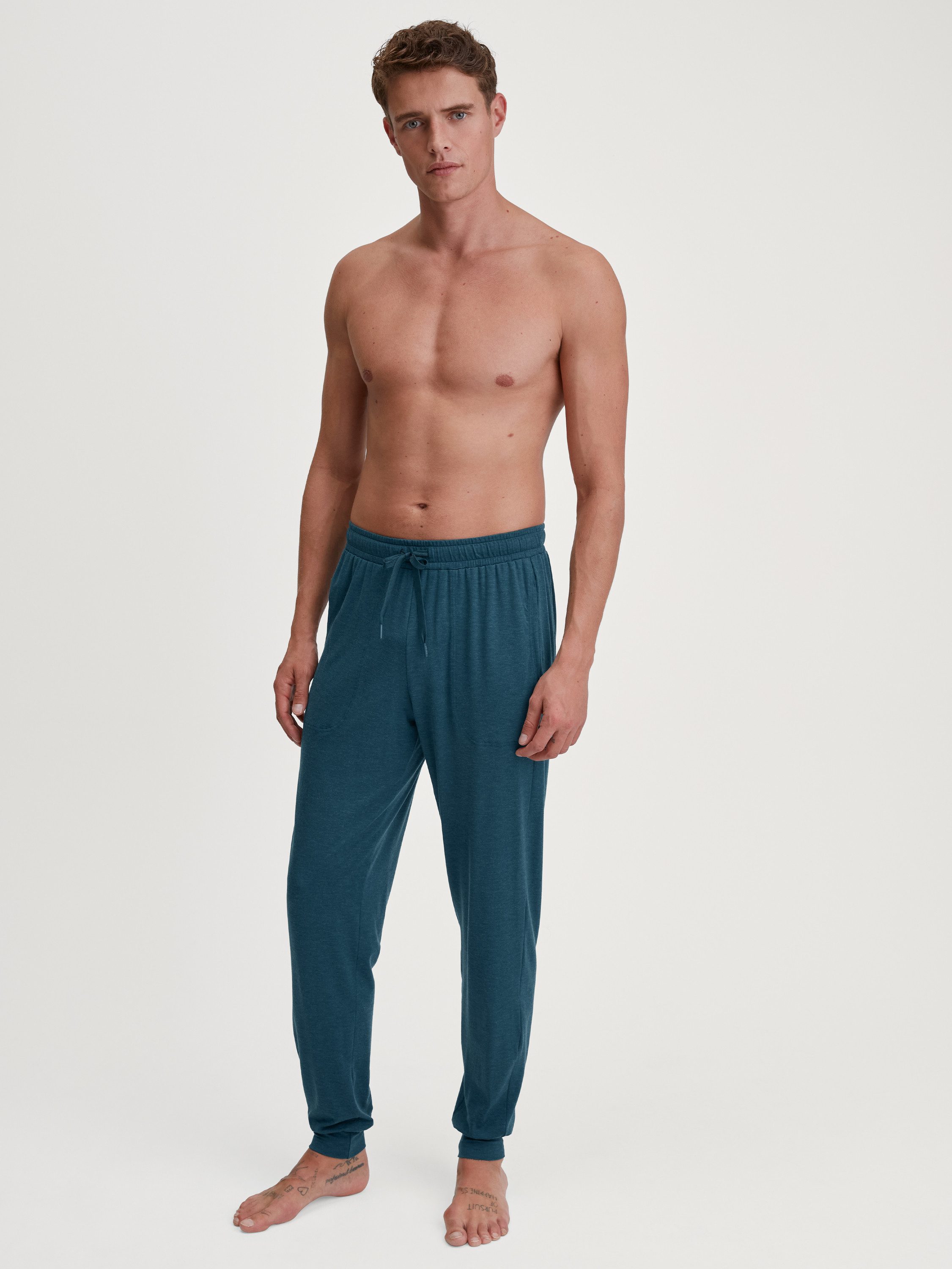 CALIDA Pyjamahose DEEPSLEEPWEAR Warming Herren (1-tlg) mit breitem Bund, wärmender Merino-TENCEL™ Mix