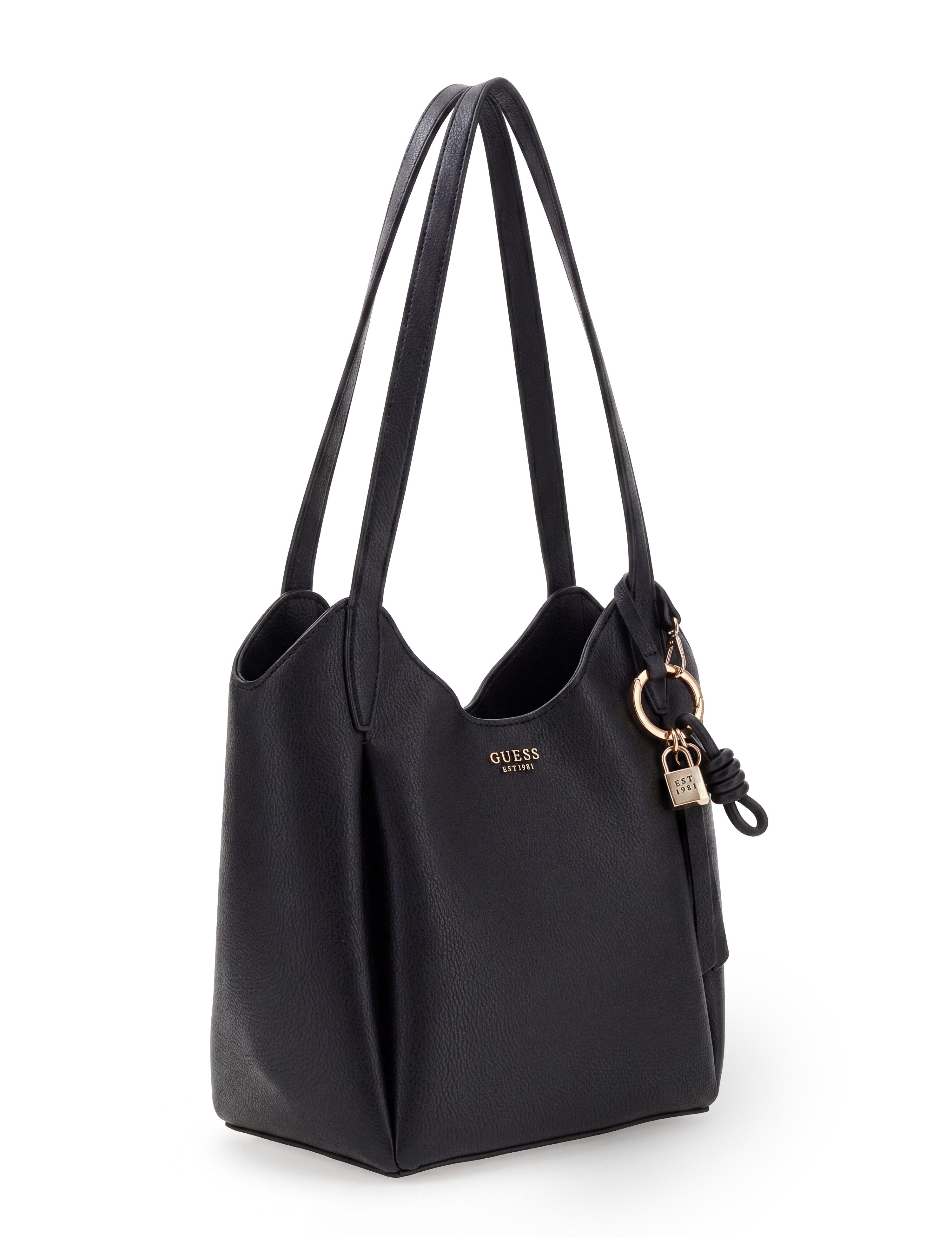 Guess Umhängetasche MELODY BUCKET, Damen Handtasche, Henkeltasche, Schultertasche mit Magnetverschluss