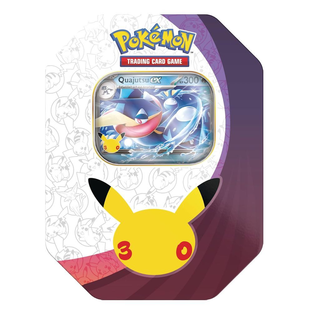 POKÉMON Sammelkarte Tin Box Quajutsu Pokemon Sammel-Karten Kollektion 30 Jahre deutsch