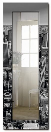 Artland Wandspiegel »Luftbild von Manhattan New York City USA«, gerahmter Ganzkörperspiegel mit Motivrahmen, geeignet für kleinen, schmalen Flur, Flurspiegel, Mirror Spiegel gerahmt zum Aufhängen
