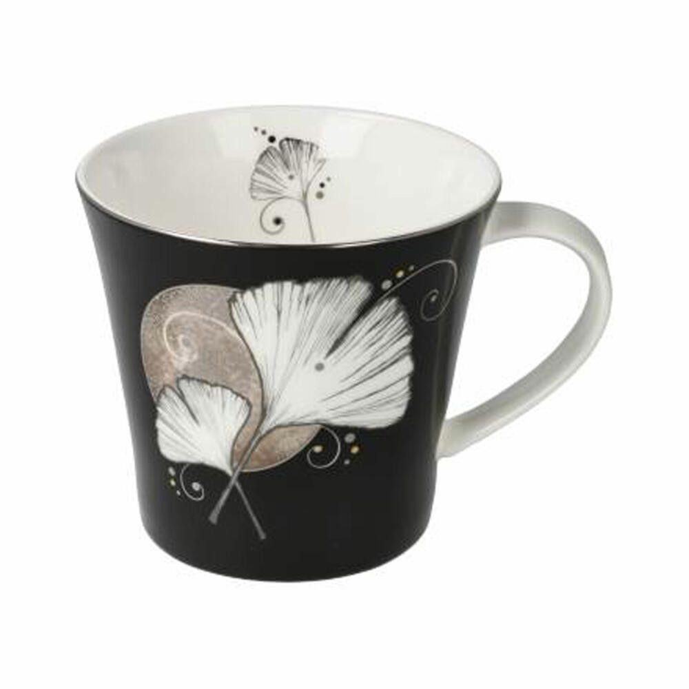 Goebel Tasse Ginkgo Schwarz, Fine Bone China