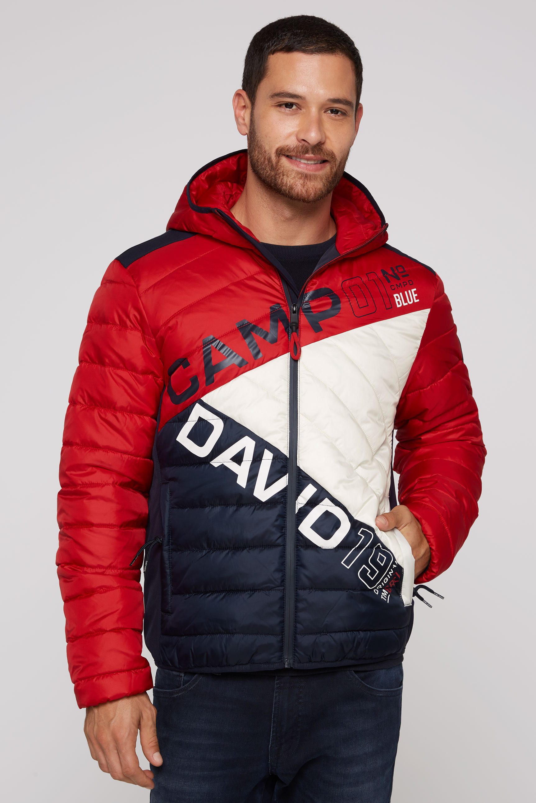 CAMP DAVID Steppjacke mit Colour-Blocking und günstig online kaufen