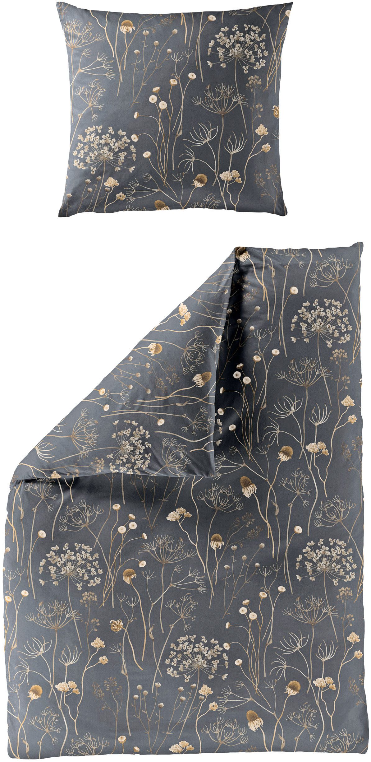 BIERBAUM Bettwäsche 4140, Biber, 2 teilig, Biber, 100 % Baumwolle, pflegeleicht, kuschelig weich