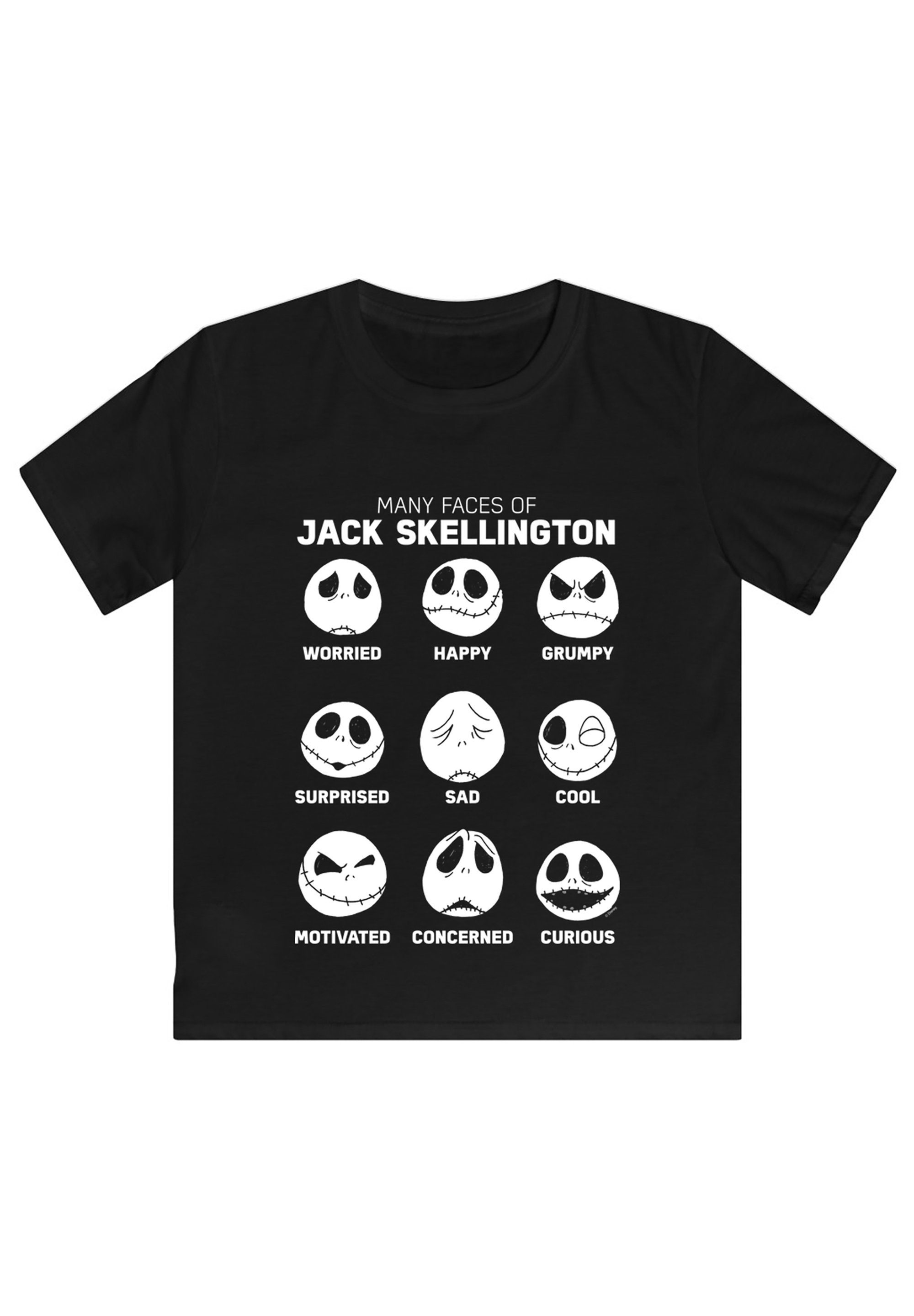 Faces of Nightmare Before Christmas Print F4NT4STIC T-Shirt Disney Jack