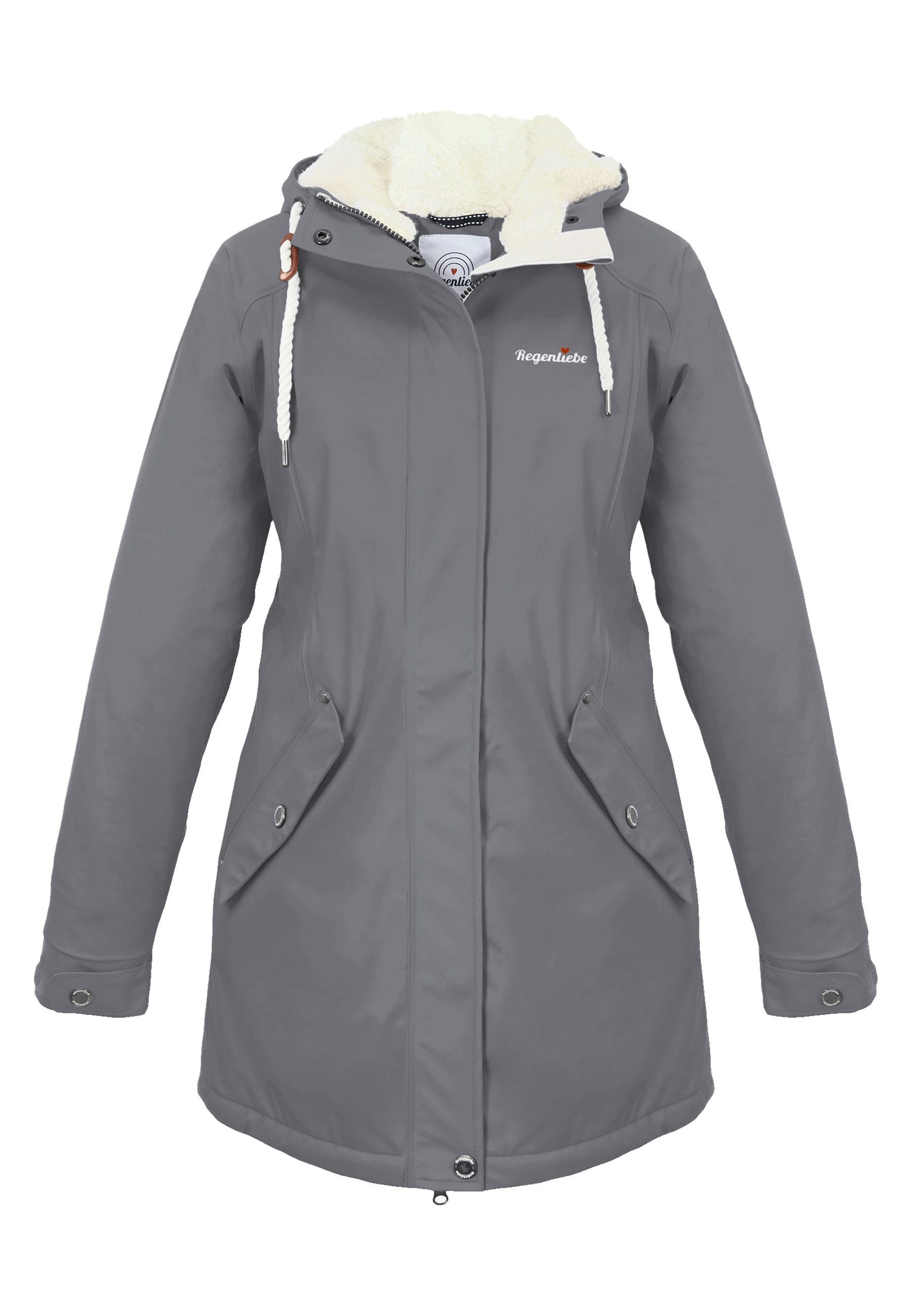 Regenliebe Regenjacke Friesennerz Regenparka mit Teddyfleece gefüttert