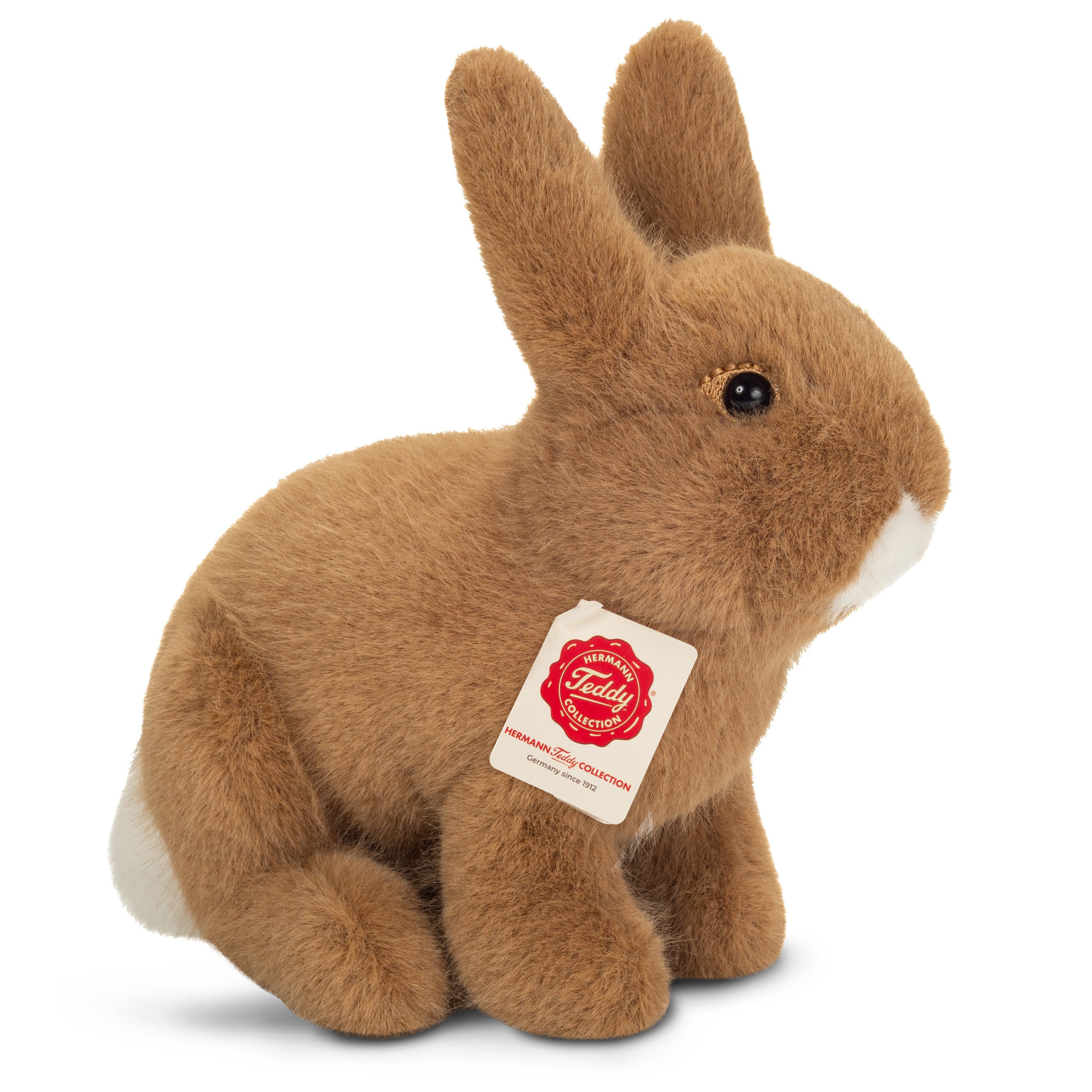 Teddy Hermann® Kuscheltier Hase, sitzend, braun, 20 cm, zum Teil aus recyceltem Material