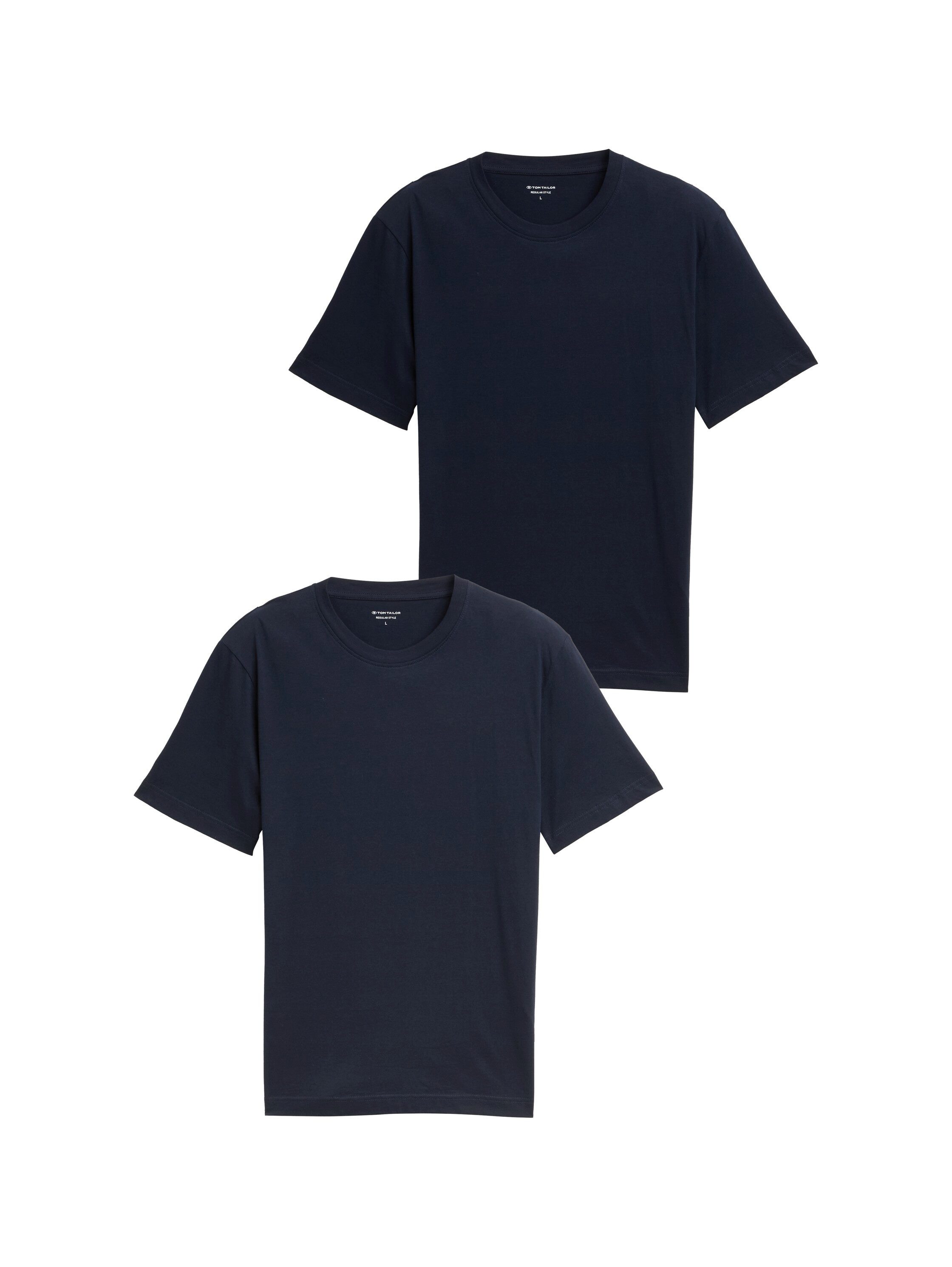 TOM TAILOR T-Shirt (Packung, 2-tlg) mit Logo Print günstig online kaufen