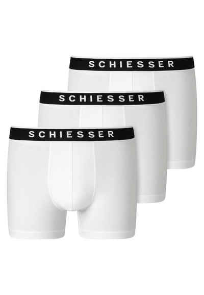 Schiesser Retro Boxer 3er Pack - 95/5 - Organic Cotton (Spar-Set, 3-St) Retro Short / Pant - Baumwolle - Ohne Eingriff -
