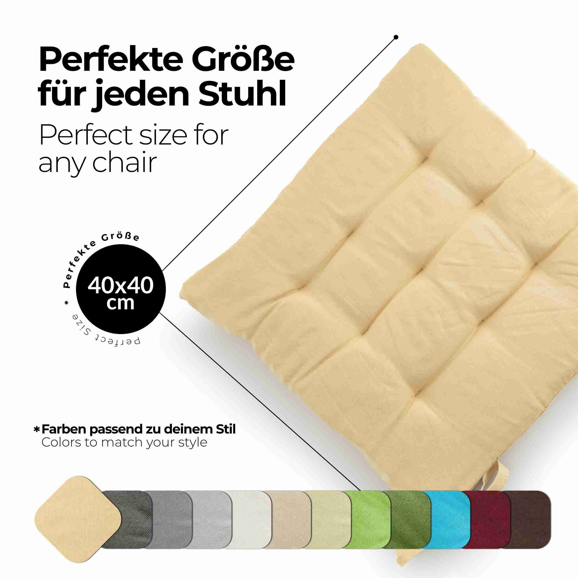 etérea Himmlische Qualität Sitzkissen etérea Sitzkissen Stuhlkissen Basic Auflage und