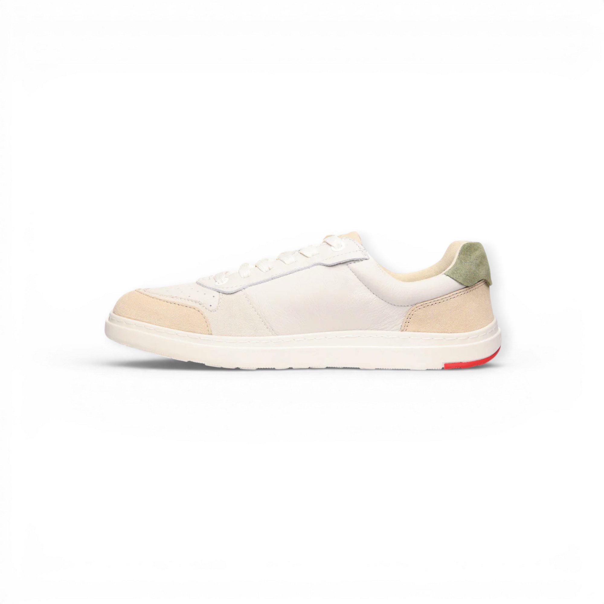 BLUSUN Barfussschuhe BLSN-600+W (Glattleder/Veloursleder) weiss/beige Damen Sneaker