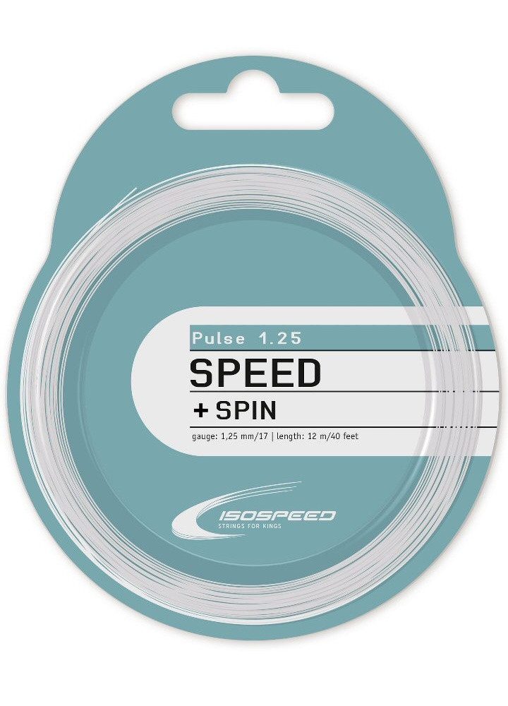 Isospeed Tennissaite Pulse New (Haltbarkeit+Power) weiss 12m Set, Saitendicke: 1.25