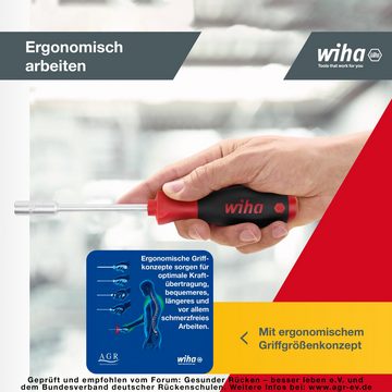 Wiha Schraubendreher SoftFinish (01034) - 5 tlg., Schraubenzieher, Sechskant-Steckschlüssel