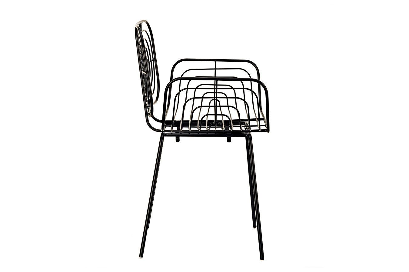 daslagerhaus living Esszimmerstuhl Metall schwarz Stuhl Baltimore