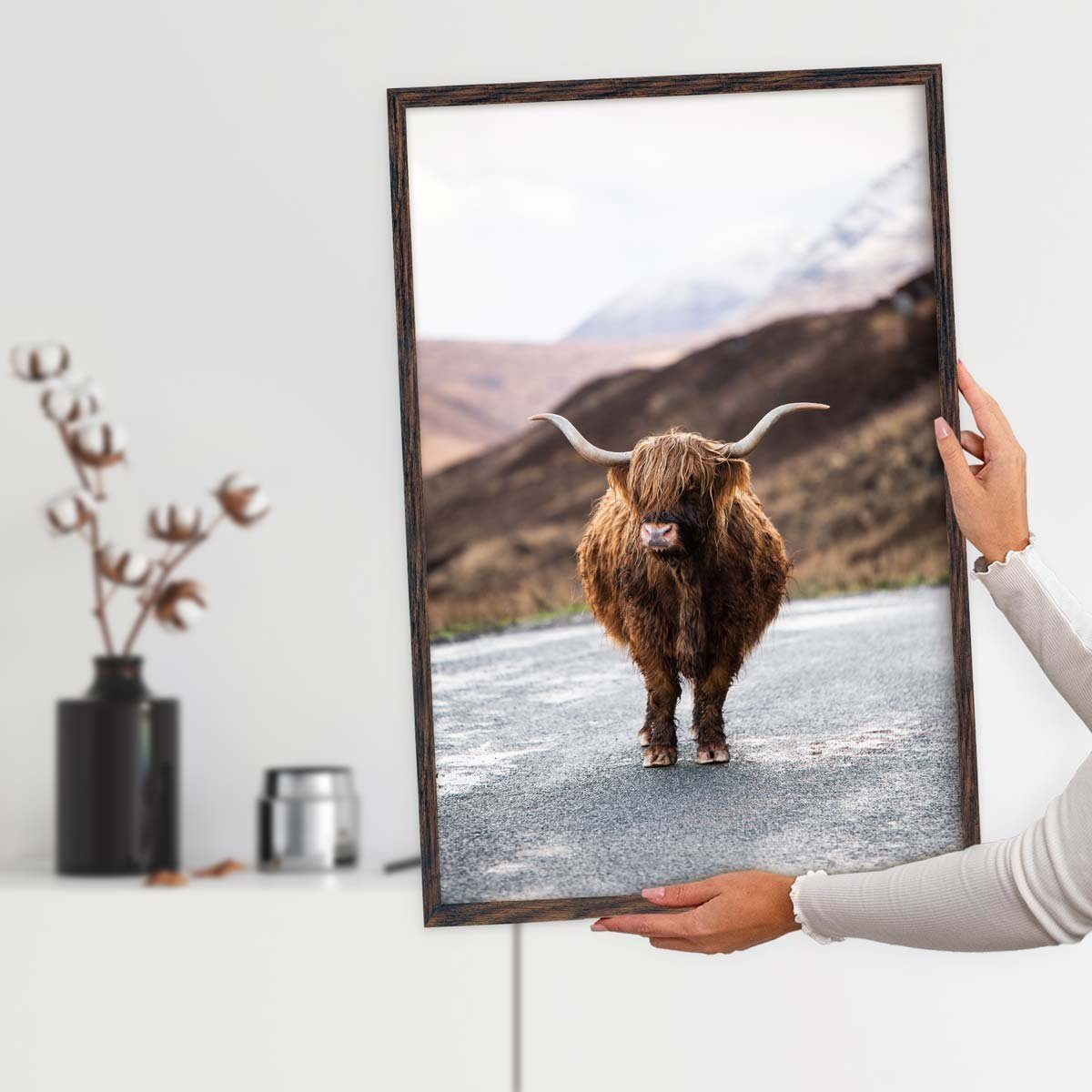 PHOTOLINI Bilderrahmen Poster-Einzelrahmen Modern Schmal günstig online kaufen