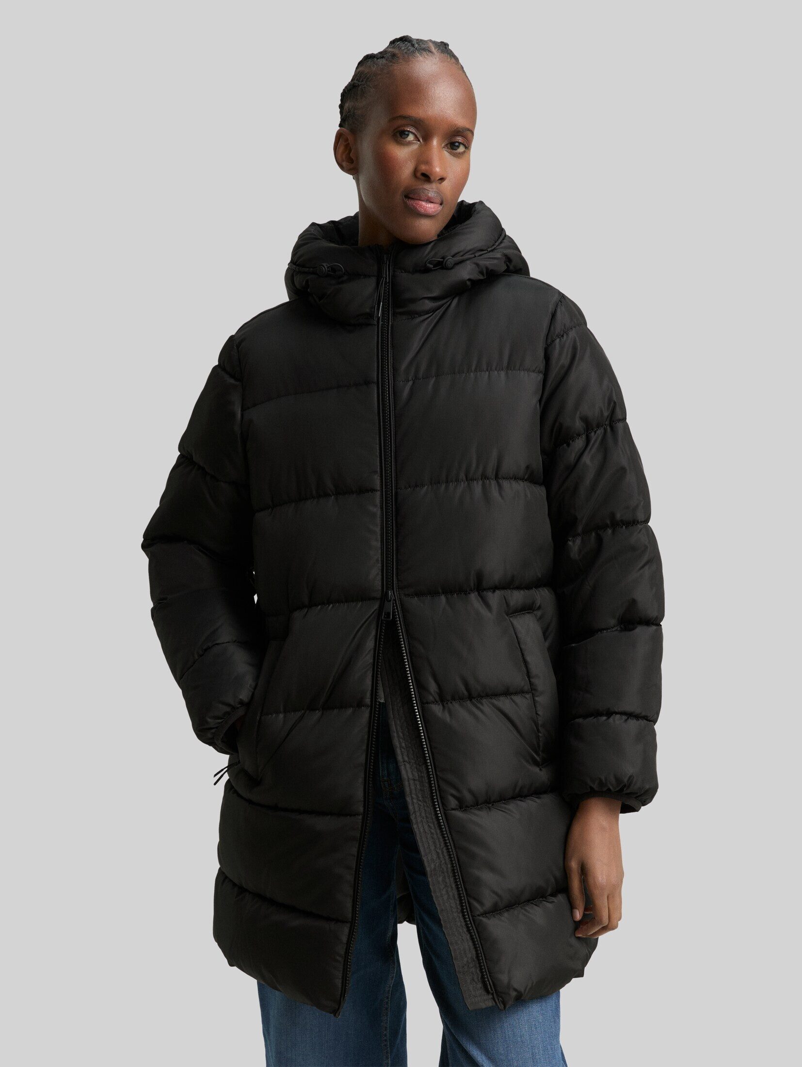TOM TAILOR Denim Steppmantel Jacken Puffer-Mantel mit Kapuze